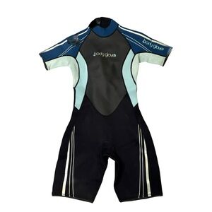BODY GLOVE Women's Shorty Wetsuit Size 9/10 Black/Blue